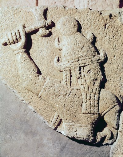 King Sulumeli hunting lions, Malatya, 11th-9th century BC by Syrian